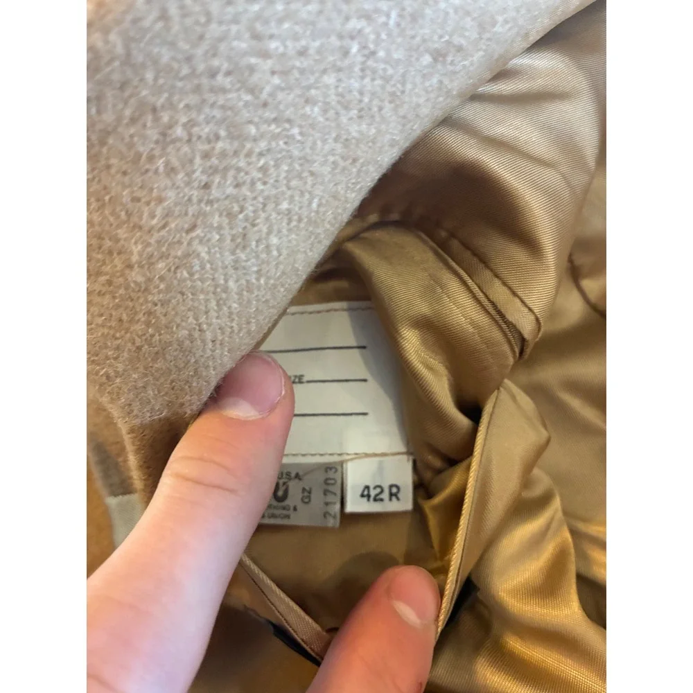 Hart Schaffner Marx Mens 100% Camel Hair Blazer Tan Sport Coat‎ 42R